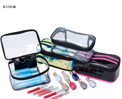 PVC Ziplock Makeup Bag Holographic Cosmetic Bag Designer Bag supplier