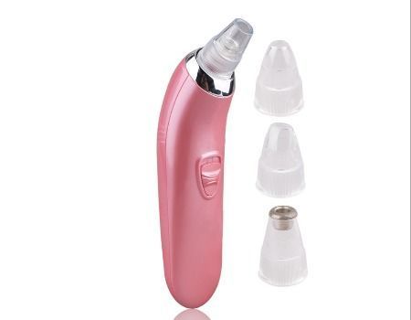 Blackhead remover,battery operated(not included),with on/off switch,3 interchangeable heads,CE/ROHS supplier