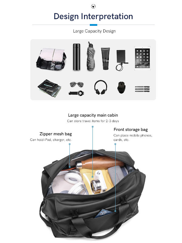 Tow way uses duffle bag,multifunctional backpack,waterproof travel bag,large capacity bag supplier