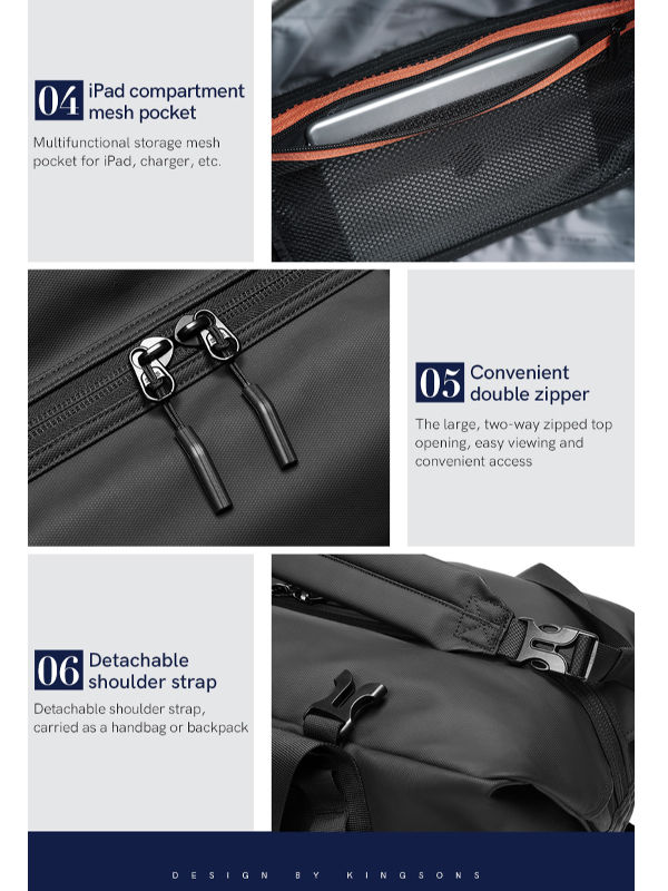 Tow way uses duffle bag,multifunctional backpack,waterproof travel bag,large capacity bag supplier