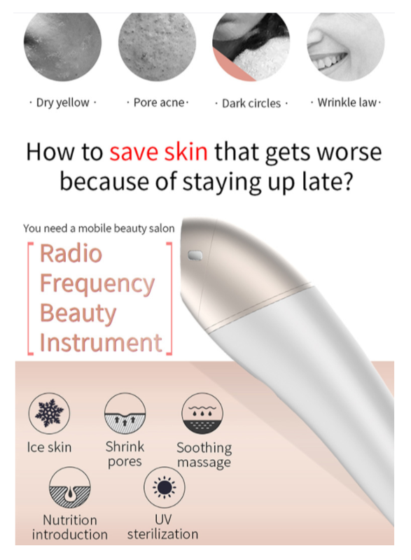RF Red Light EMS Ice Blue Light Mode Easy Use Face Lifting Massager Facial Care Beauty Machine supplier