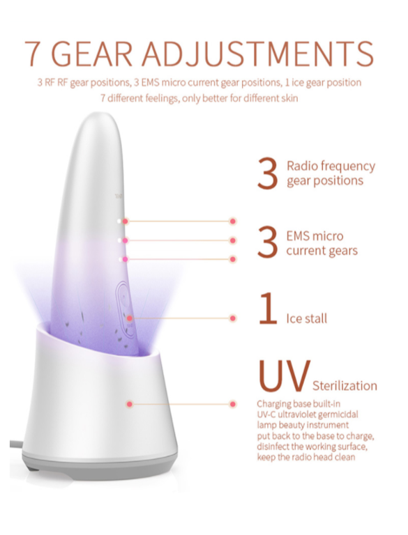 RF Red Light EMS Ice Blue Light Mode Easy Use Face Lifting Massager Facial Care Beauty Machine supplier