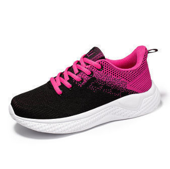 Summer women's knitted upper shoes running sports shoes breathable sneaker shoes flat dress shoes supplier