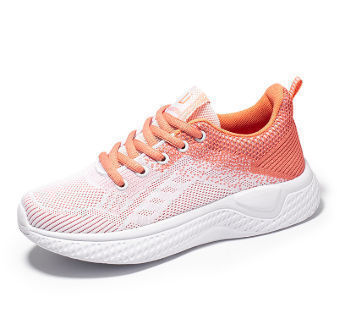 Summer women's knitted upper shoes running sports shoes breathable sneaker shoes flat dress shoes supplier