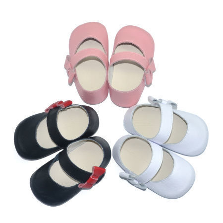 Black school shoes unix leather upper supplier
