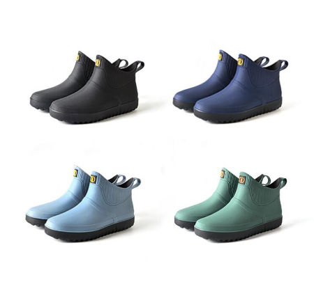 New Arrival Low Top Men' s Rain Shose Non-slip Waterproof Kitchen Shoes Men's Plastic Rain Boots supplier
