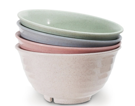 Wheat straw bowl reusable materials eco-friendly plastic creative instant noodle bowl dessert bowls supplier