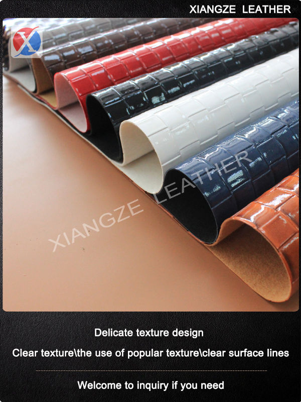 Woven pattern fashion ladies bag leather waterproof and wear-resistant pvc leather supplier