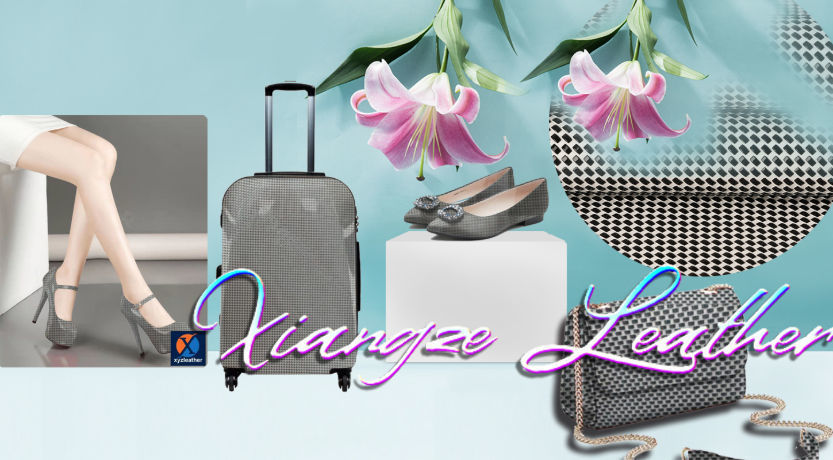 Pull rod case leather Shoes material handbags leather briefcase leather supplier