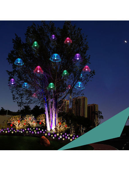 LED fiber optic jellyfish lamp outdoor project lighting lighting colorful jellyfish chandelier supplier