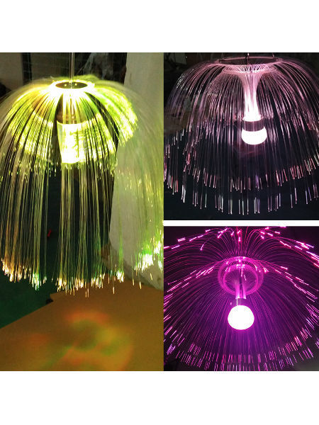 LED fiber optic jellyfish lamp outdoor project lighting lighting colorful jellyfish chandelier supplier