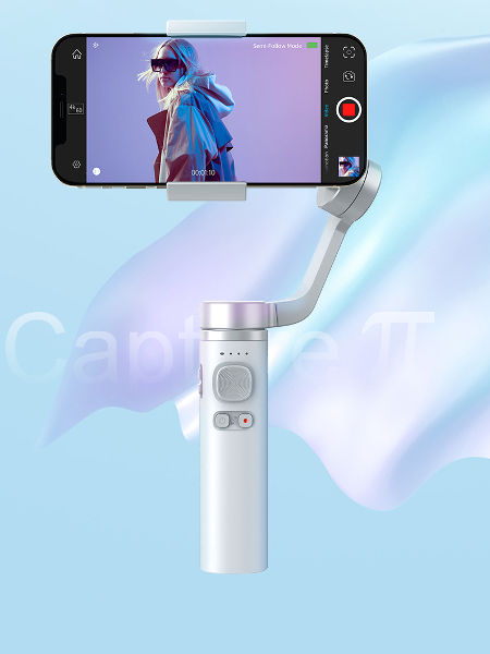 Portable Smart Handheld Camera Stabilizer Selfie Living Streaming Foldable 3 Axis Phone Gimbal supplier