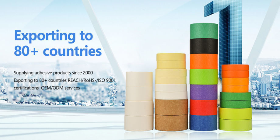 Masking tape Temperature resistance 80 degrees Indoor Use Paper Masking Adhesive Tape supplier