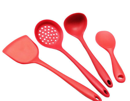 Silica gel kitchenware four pieces Non-stick silicone kitchenware set cooking spatula tool Kitchen u supplier