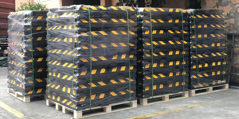Yellow Reflective Warning Safety Car Parking Lot Black Rubber Wall Protector supplier