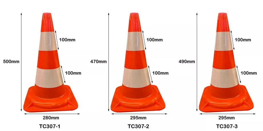 TC307 Manufacture Top Sale 50 Cm Road Cone Flexible Pvc Safety Used Traffic Cone supplier