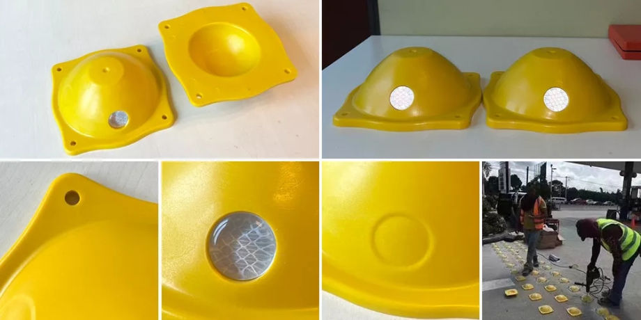 Rs-x1 China Hot Sale Payment Marker Reflective Road Stud Highway Cat Eye Abs Reflective Road Stud supplier