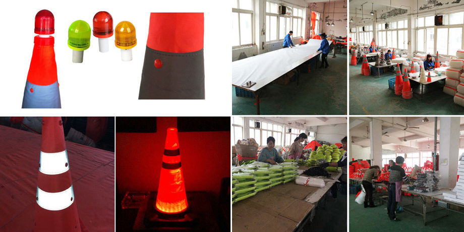 Wholesales Price Custom High Intensity Reflective Heavy 3.4kgs 72cm Lighted Collapsible Traffic Cone supplier