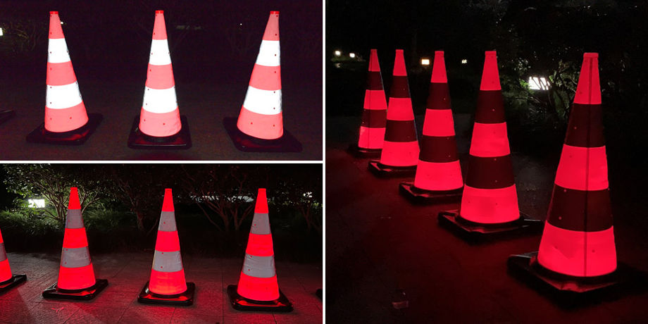 Wholesales Price Custom High Intensity Reflective Heavy 3.4kgs 72cm Lighted Collapsible Traffic Cone supplier
