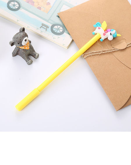 Gel Pen Wholesale 0.5mm 3D Cute Cartoon Unicorn Plastic Gel Ink Pen for Children supplier