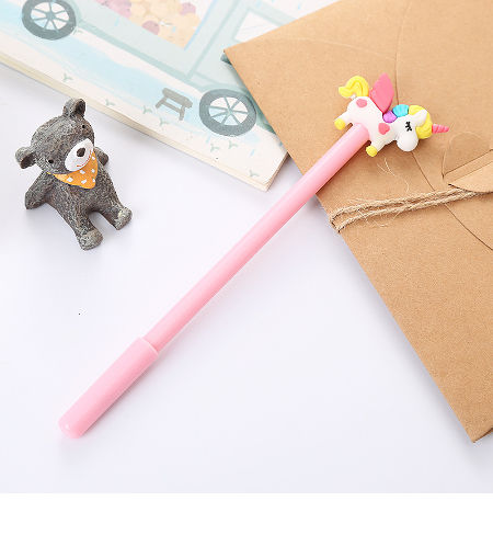Gel Pen Wholesale 0.5mm 3D Cute Cartoon Unicorn Plastic Gel Ink Pen for Children supplier