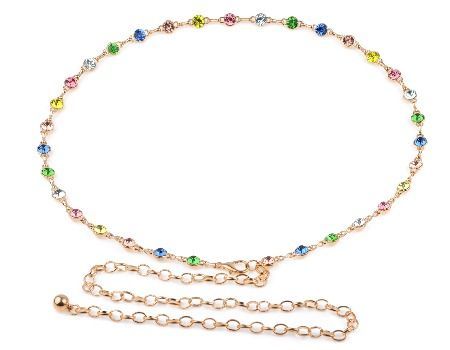 Europe Colorful Diamante Chain Belt, Delicated Design supplier