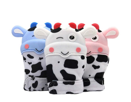 Baby Teether Gloves Food Grade Soft Silicone Molar Mitten Portable Baby Mittens Teether supplier