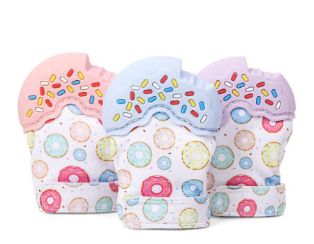 Baby Teether Gloves Food Grade Soft Silicone Molar Mitten Portable Baby Mittens Teether supplier