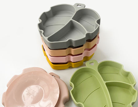Non Slip Food Grade Silicone Toddler Kids Baby Suction Plate Children's tableware silicone plate supplier