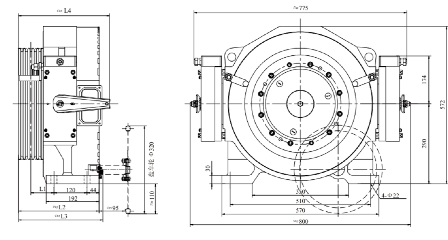 Elevator Permanent Magnet Synchronous Gearless Traction Machine GTW9S supplier