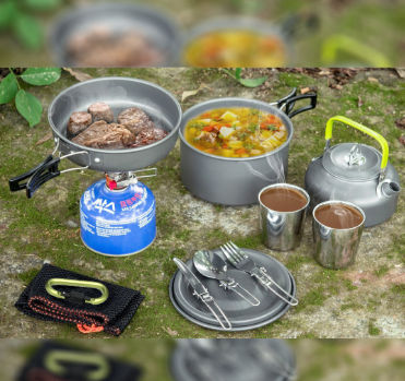 China manufacturer factory outdoor aluminum hiking cookware sets supplier