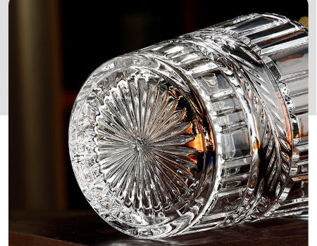 New Classical Kimura style carved glass wine beer whiskey glass ice hockey glass 250ml supplier