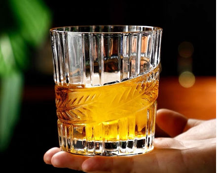 New Classical Kimura style carved glass wine beer whiskey glass ice hockey glass 250ml supplier